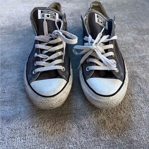 Converse Low Top Sneakers — Charcoal with White